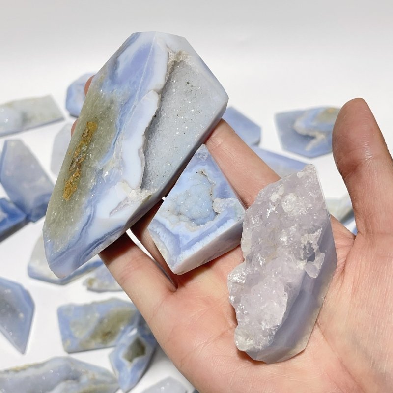 52 Pieces Blue Chalcedony Free Form -Wholesale Crystals