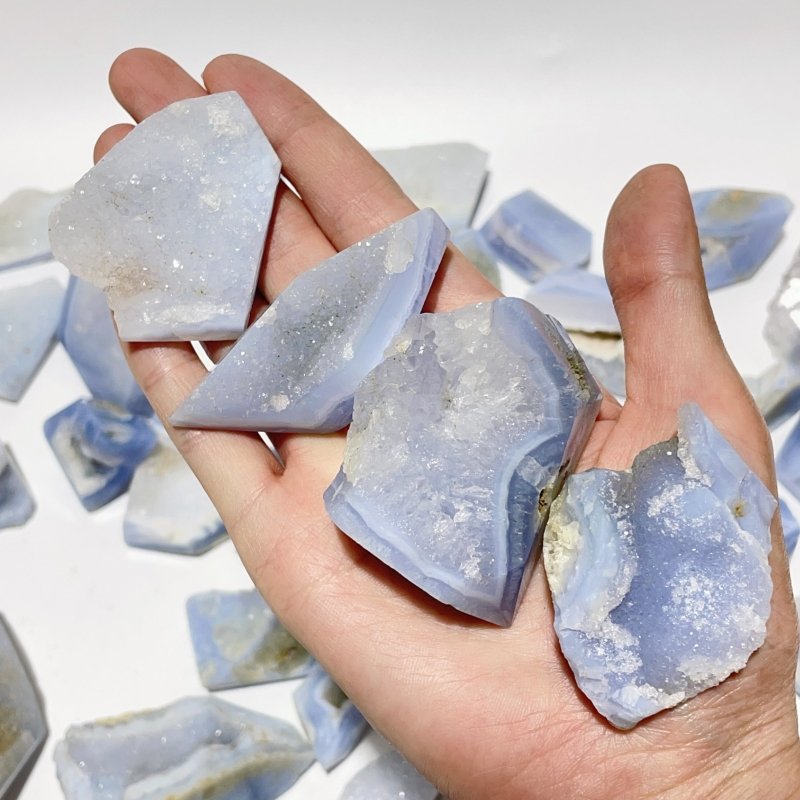 52 Pieces Blue Chalcedony Free Form -Wholesale Crystals