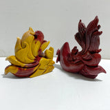 2 Pieces Mookaite Nine-tailed Fox Carving