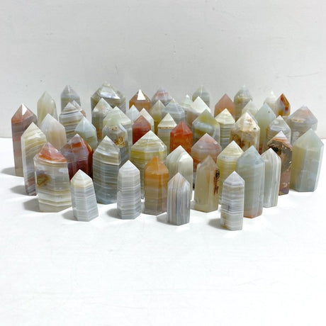 53 Pieces Stripe Agate Tower Points - Wholesale Crystals