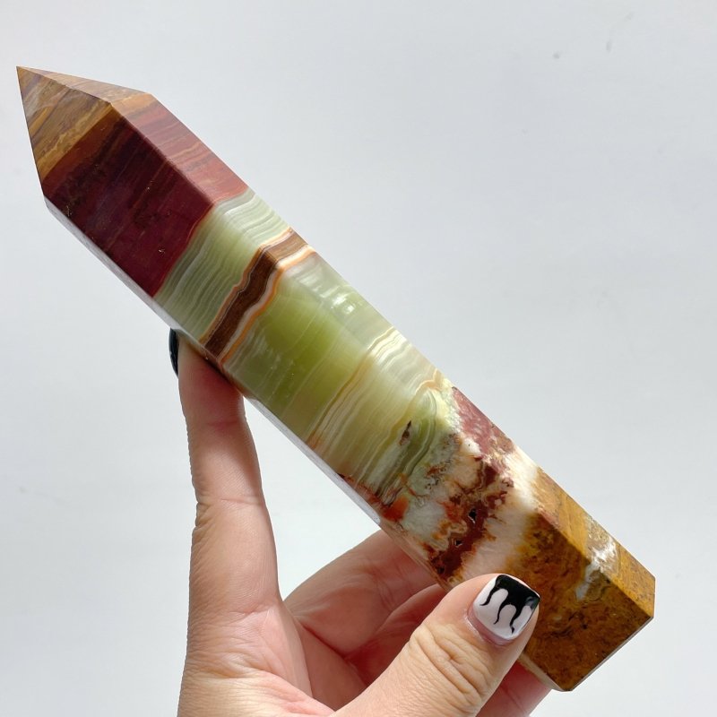 5.5 - 8In Large Afghanistan Jade Tower Point Wholesale - Wholesale Crystals