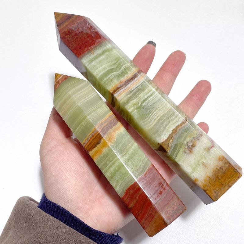 5.5 - 8In Large Afghanistan Jade Tower Point Wholesale - Wholesale Crystals