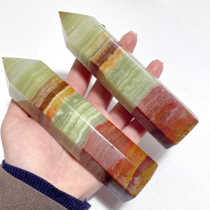 5.5 - 8In Large Afghanistan Jade Tower Point Wholesale - Wholesale Crystals