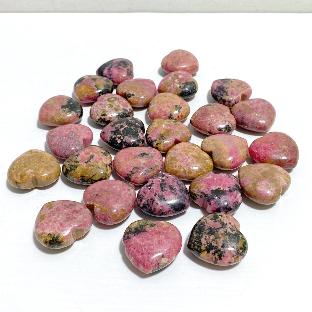 3CM Beautiful Rhodonite Heart Wholesale