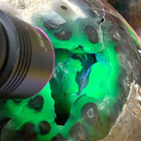 56.5KG Volcano Agate UV Reactive with Unique Tree-like Pattern Sphere (Sea Freight Only) -Wholesale Crystals