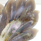 Beautiful Geode Druzy Agate Nine-tailed Fox Carving #8