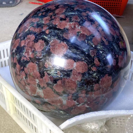 58.8KG Large Garnet Mixed Astrophyllite Sphere (Sea Freight Only) -Wholesale Crystals