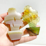 2 Types Potted Plants Carving Wholesale