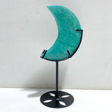 5 Pieces Large Amazonite Moon Carving With Stand