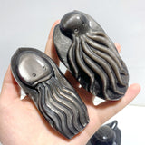 8 Pieces Silver Sheen Obsidian Animals Carving