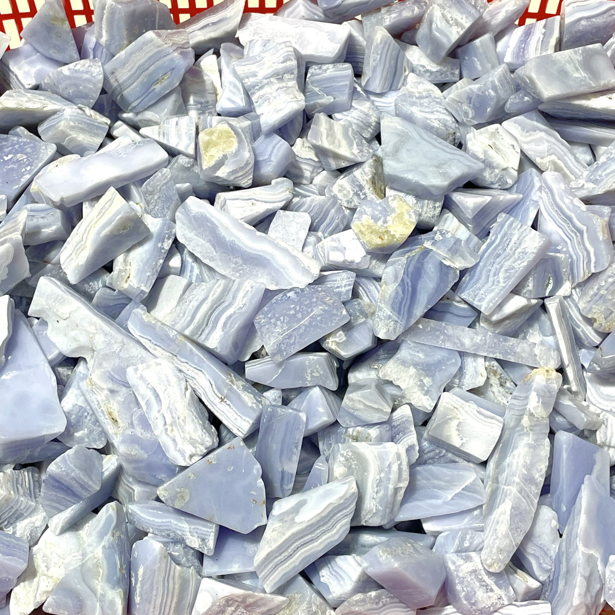 Beautiful Patterns Blue Lace Agate Free Form Mixed Size Wholesale
