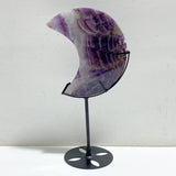 8 Pieces Chevron Amethyst Moon With Stand