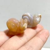 Mini Sakura Flower Agate Snail Carving Wholesale