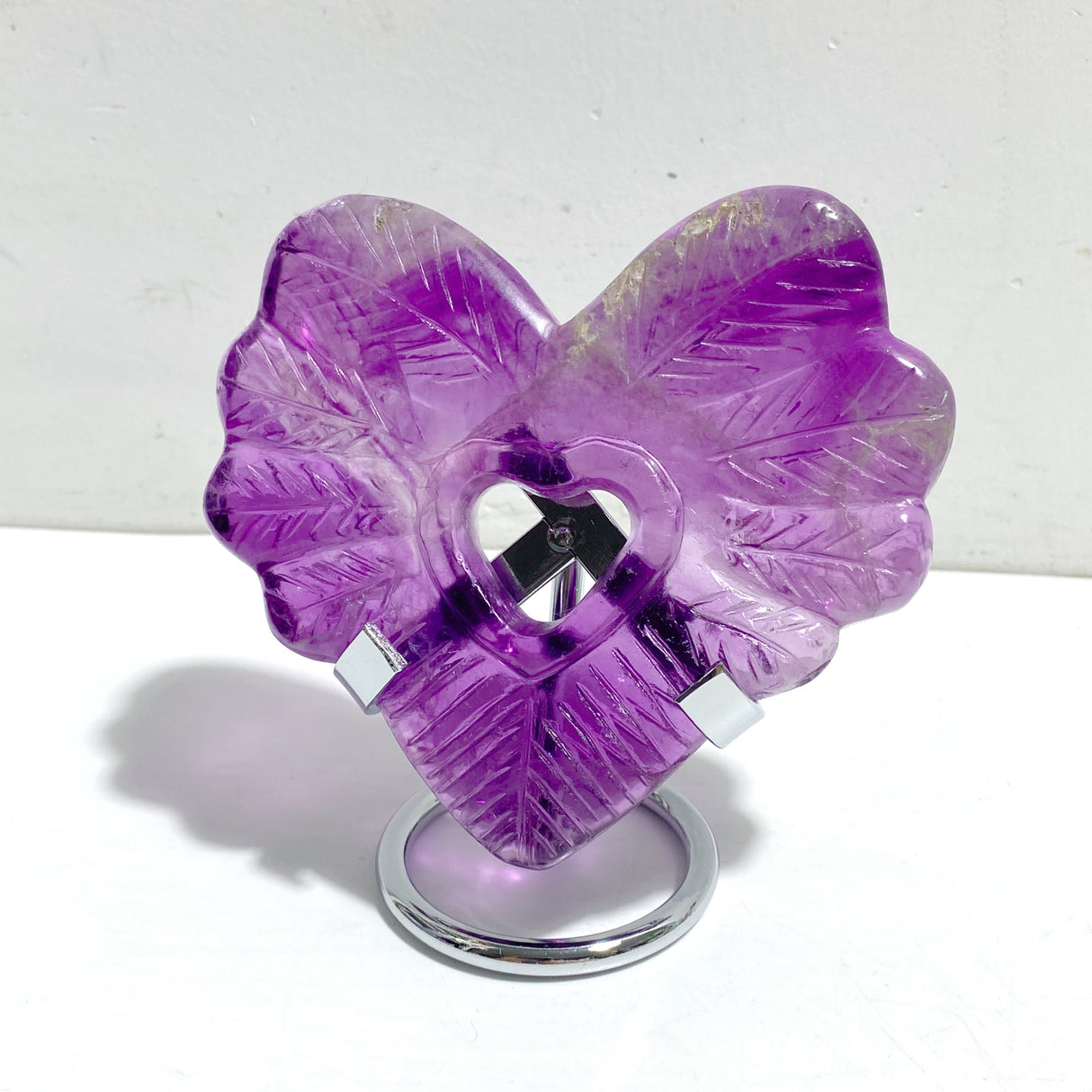 9 Pieces Rainbow Fluorite Heart With Stand