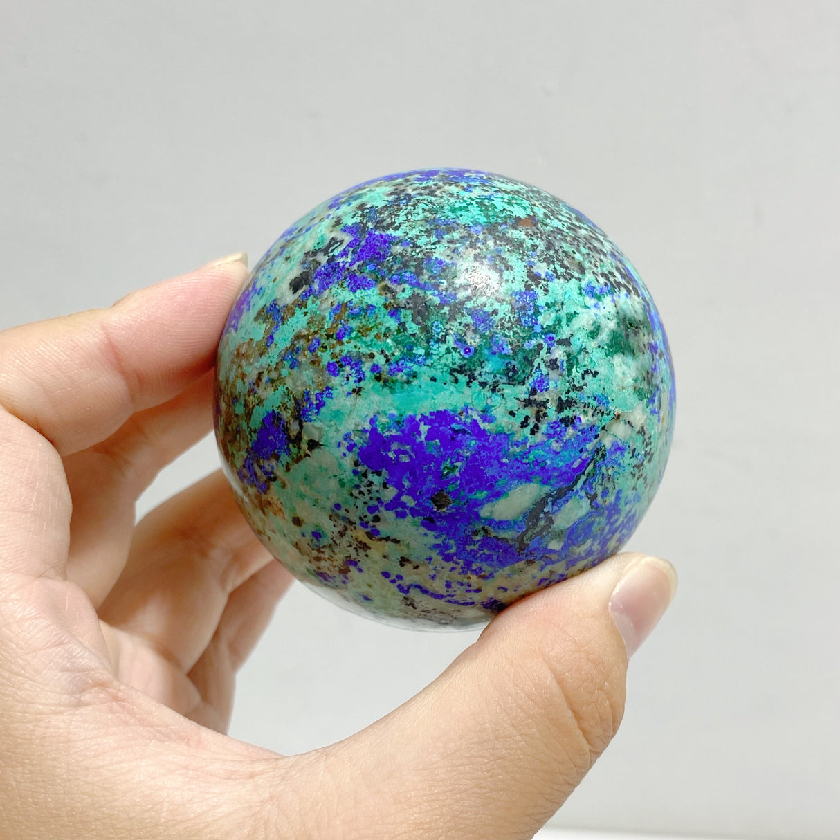 10 Pieces Azurite Mixed Malachite Spheres #3