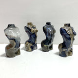 4 Pieces Volcano Agate Goddess Carving (UV-Reactive)