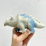 4 Pieces Trolleite Stone Triceratops Three-horned Dinosaur Carving