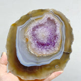 6 Pieces Beautiful Large Amethyst Mixed Geode Druzy Agate Slab -Wholesale Crystals