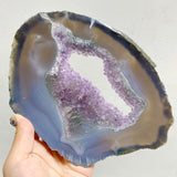 6 Pieces Beautiful Large Amethyst Mixed Geode Druzy Agate Slabs -Wholesale Crystals