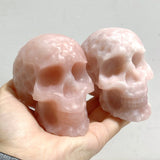6 Pieces Beautiful Pink Opal Skull Carving -Wholesale Crystals