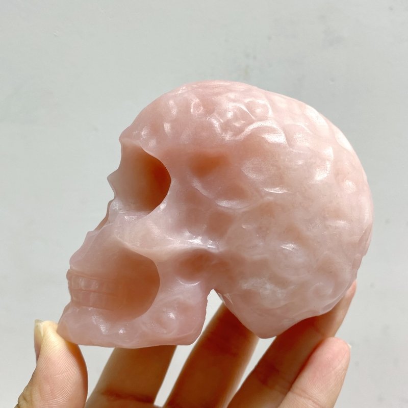6 Pieces Beautiful Pink Opal Skull Carving -Wholesale Crystals