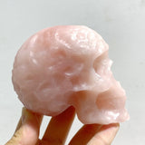 6 Pieces Beautiful Pink Opal Skull Carving -Wholesale Crystals