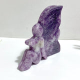 6 Pieces Deep Purple Lepidolite Butterfly Fairy Carving - Wholesale Crystals