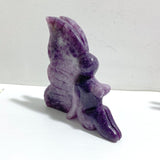 6 Pieces Deep Purple Lepidolite Butterfly Fairy Carving - Wholesale Crystals
