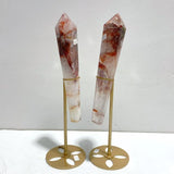 6 Pieces Fire Quartz Point Magic Scepter Wand With Stand - Wholesale Crystals