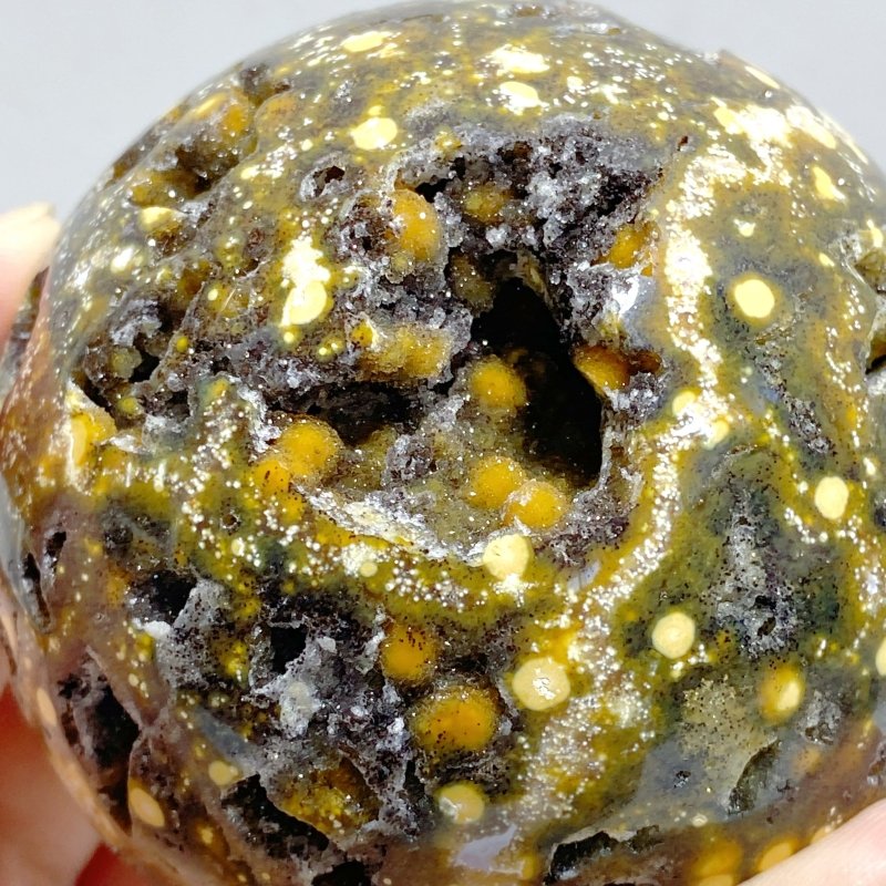 6 Pieces Geode 8th Vein Ocean Jasper Spheres -Wholesale Crystals