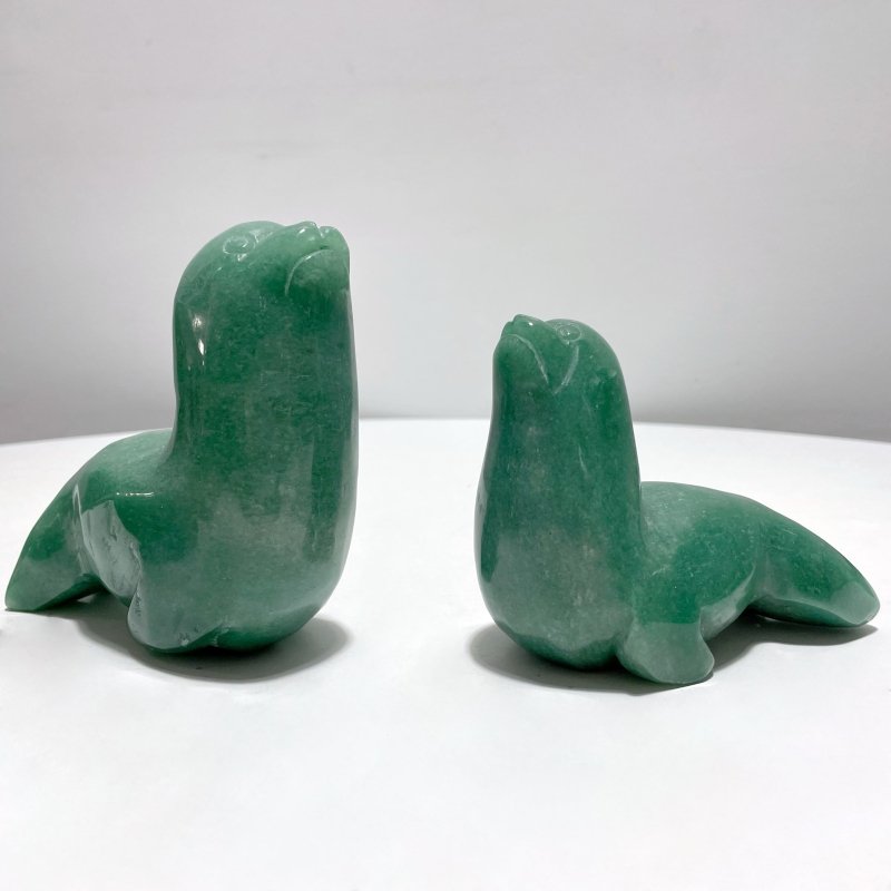 6 Pieces Green Aventurine Sea Animals Carving - Wholesale Crystals