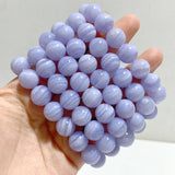 6 Pieces High Grade Blue Lace Agate Bracelet -Wholesale Crystals