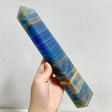 6 Pieces High Quality Blue Onyx Four-sided Tower Point -Wholesale Crystals