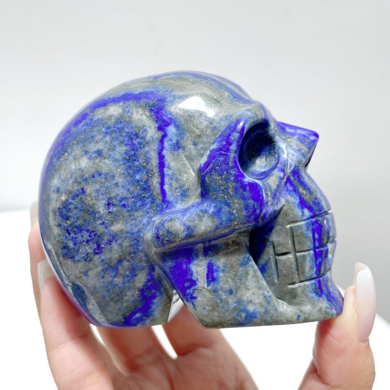 6 Pieces Lapis Lazuli Skull Carving - Wholesale Crystals