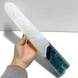 6 Pieces Large Green Moss Agate Points - Wholesale Crystals