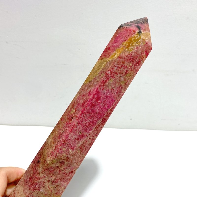 6 Pieces Large Rhodonite Points - Wholesale Crystals