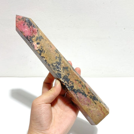 6 Pieces Large Rhodonite Points - Wholesale Crystals