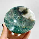 6 Pieces Moss Agate Bowl Carving - Wholesale Crystals