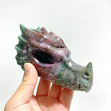 6 Pieces Ocean Jasper Dragon Head Carving - Wholesale Crystals