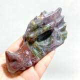 6 Pieces Ocean Jasper Dragon Head Carving - Wholesale Crystals