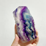 6 Pieces Rainbow Fluorite Raw Side Tower - Wholesale Crystals