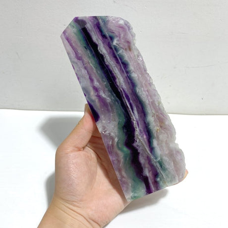 6 Pieces Rainbow Fluorite Raw Side Tower - Wholesale Crystals