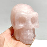 6 Pieces Rose Quartz Skull Carving - Wholesale Crystals