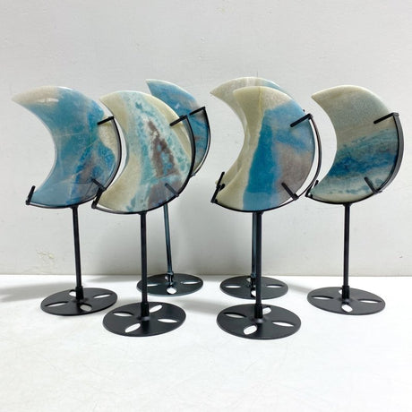 6 Pieces Trolleite Stone Moon With Stand -Wholesale Crystals