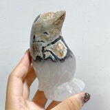 6 Pieces Volcano Agate Penguin Carving (UV-Reactive) (Defective) -Wholesale Crystals