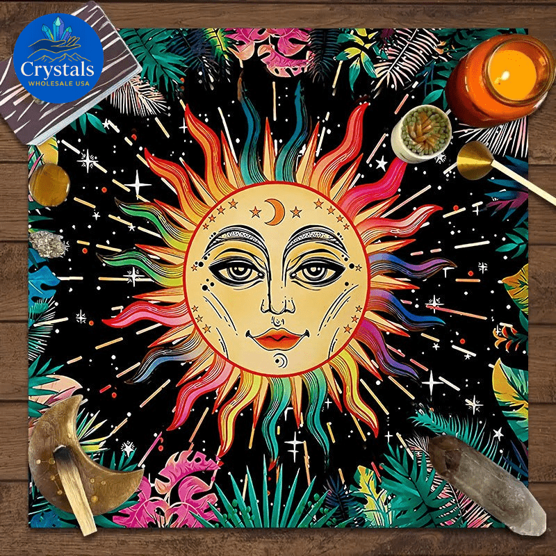 6 Sun & Moon Tarot Tablecloth - Wholesale Crystals
