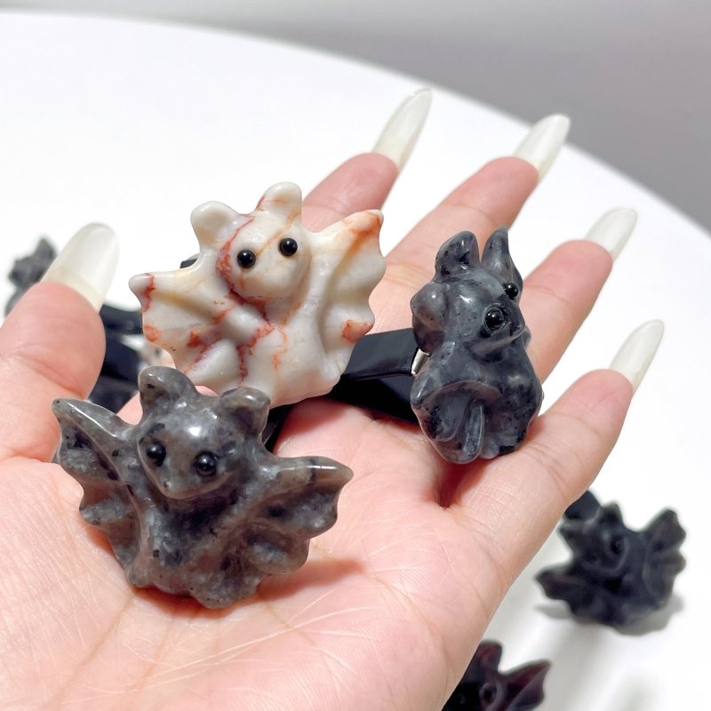 6 Types Halloween Bat Crystal Car Air Vent Clips Wholesale Car Accessories Obsidian Garnet - Wholesale Crystals