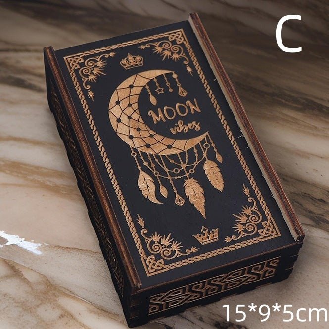 6 Wooden Tarot Cards Storage Box - Wholesale Crystals
