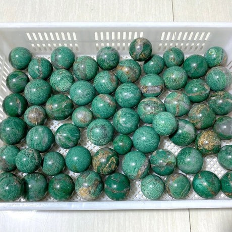 60 Pieces Africa Jade Spheres (Sea Freight Only) -Wholesale Crystals