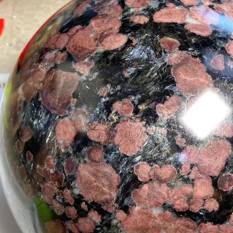 60.6KG Large Garnet Mixed Astrophyllite Sphere (Sea Freight Only) -Wholesale Crystals